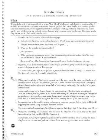 Periodic Trends POGIL -