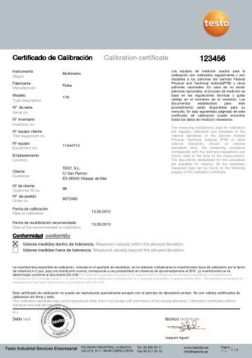 Muster Elektrisch 1 - Testo Industrial Services GmbH