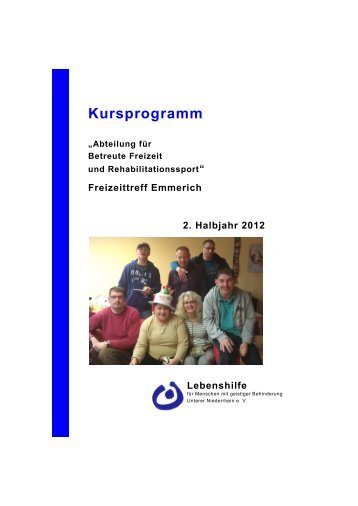 Kursprogramm - Lebenshilfe Unterer Niederrhein e.V.