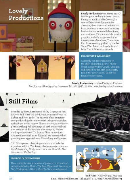 Animated in Ireland Brochure 2012 - Irish Film Board