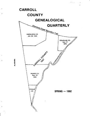 *oq**:UARTERLY - Carroll County Genealogical Society