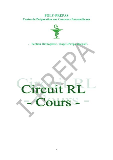 Envoi nÂ°6. Circuit RL - Poly-Prepas
