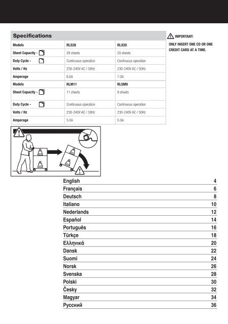 RLM11 RLSM9 RLS28 RLX20 G Instruction Manual F ... - ÃŽÂ ÃŽÂ»ÃŽÂ±ÃŽÂ¯ÃÂƒÃŽÂ¹ÃŽÂ¿