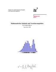pdf, 440KB - Departement Mathematik und Statistik - UniversitÃ¤t Bern