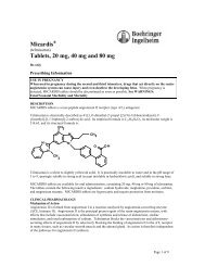 Micardis Tablets, 20 mg, 40 mg and 80 mg - Pharmacist eLink