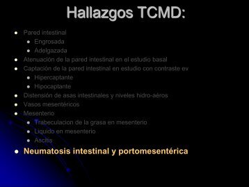 Neumatosis intestinal y portomesentérica
