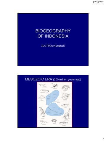 BIOGEOGRAPHY OF INDONESIA