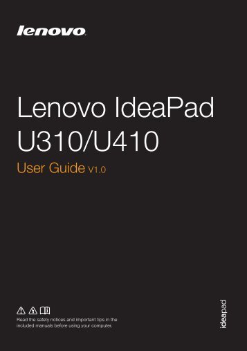 U410 User Guide - Lenovo