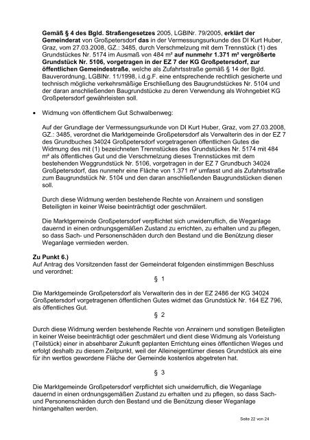 Protokoll vom 29. MÃ¤rz 2008 - Marktgemeinde Grosspetersdorf