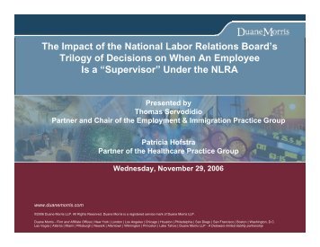 Rev_DM NLRB .PPT - Duane Morris LLP