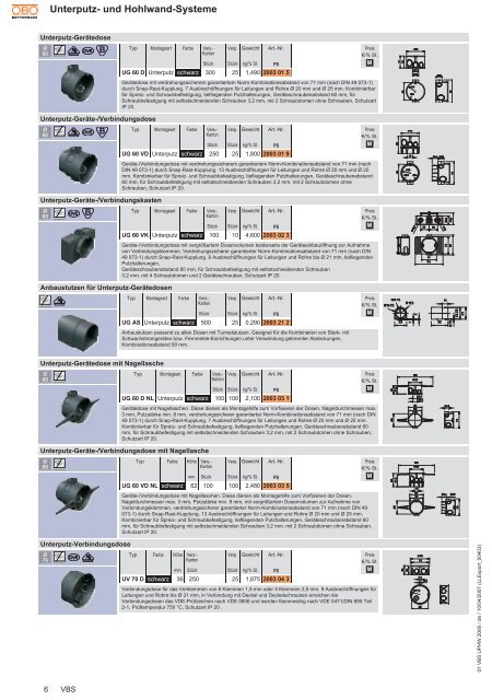 PDF Datei: BroschÃƒÂ¼re / OBO / Prospekt Unterputzdose