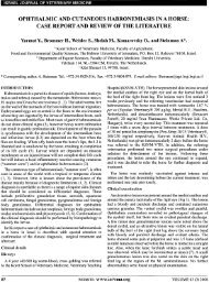 ophthalmic and cutaneous habronemiasis in a horse: case report ...