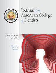 Journal of the American College of Dentists