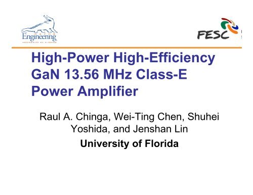 High-Power High-Efficiency GaN 13.56 MHz Class-E Power Amplifier