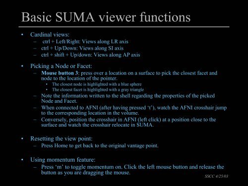 SUMA - the AFNI/NIfTI Server