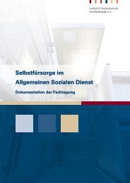 SelbstfÃ¼rsorge im ASD - Institut fÃ¼r Sozialarbeit und ...