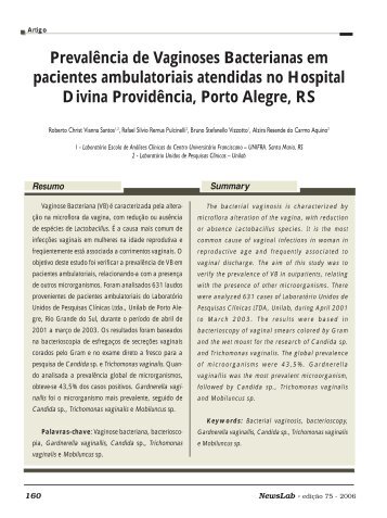 PrevalÃƒÂªncia de Vaginoses Bacterianas em pacientes ... - NewsLab
