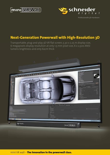 Next-Generation Powerwall with High-Resolution 3D - mini VR-Wall