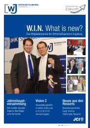 W.I.N. What is new? - Wirtschaftsjunioren Augsburg