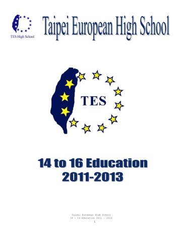 IGCSE Booklet 2011-2013 - Taipei European School