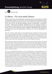 La Mano – Für eine steile Saison Pressemitteilung ... - Lorenzoni-PR