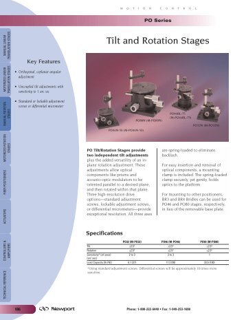 Tilt and Rotation Stages