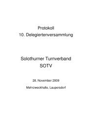 Delegiertenversammlung 28.11.2009 - SOTV Solothurner ...