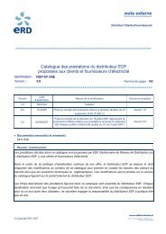 Catalogue des prestations du distributeur EDF ... - Entreprises