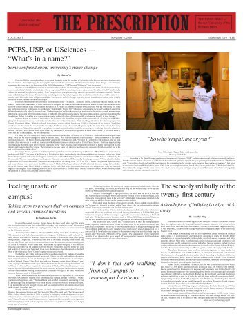 PCPS, USP, or USciences - University of the Sciences in Philadelphia