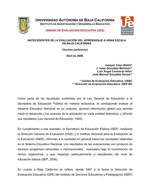 Informe de Gobierno 2002 - UEE UABC - Universidad AutÃ³noma de ...
