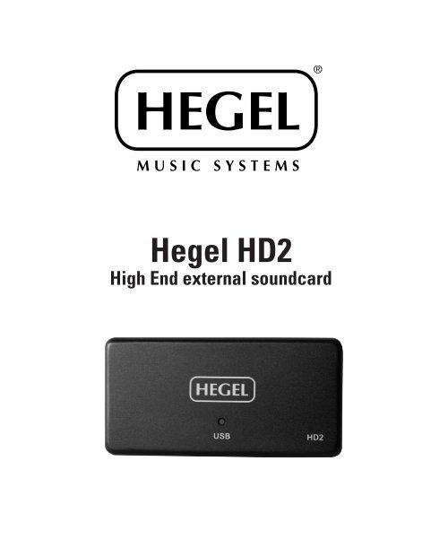 Hegel HD2 User Manual - VMAX Services