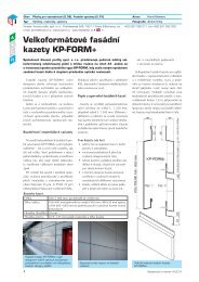 Velkoformátové fasádní kazety KP-FORM+ - Kovové profily, spol.s ro