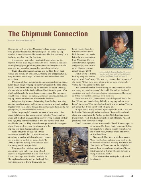 Prelude: The Chipmunk Connection - Moravian College
