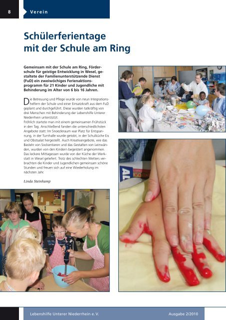 Groiner Blick Ausgabe 2/2010 - Lebenshilfe Unterer Niederrhein e.V.