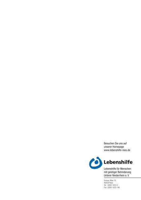 Groiner Blick Ausgabe 2/2010 - Lebenshilfe Unterer Niederrhein e.V.