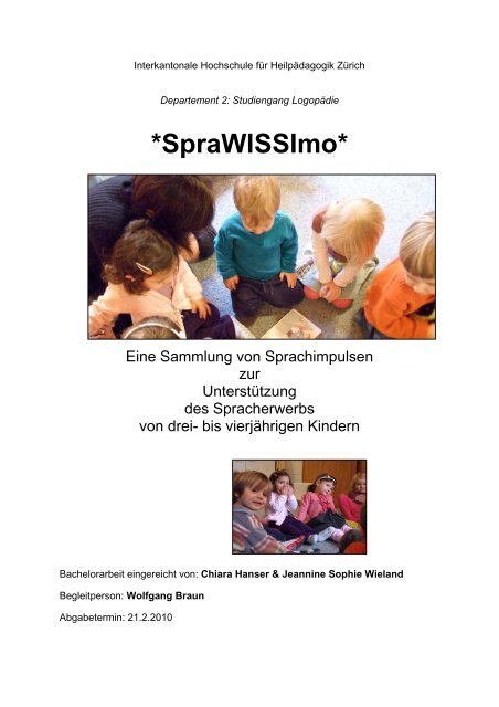 SpraWISSImo - HfH - Interkantonale Hochschule für Heilpädagogik ...