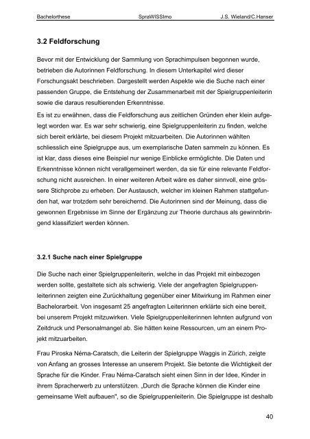 SpraWISSImo - HfH - Interkantonale Hochschule für Heilpädagogik ...