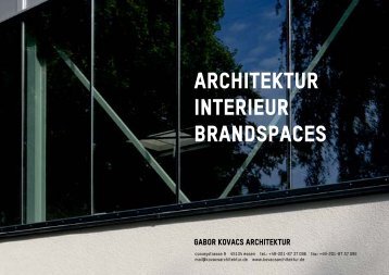 architektur interieur brandspaces - Gabor Kovacs Architektur