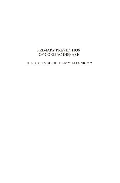 primary prevention of coeliac disease - Associazione Italiana ...