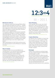 Infobrief3q2011 - des Rechenzentrums - Ruhr-UniversitÃ¤t Bochum