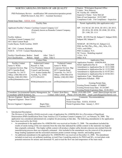 Permit Review - Division of Air Quality