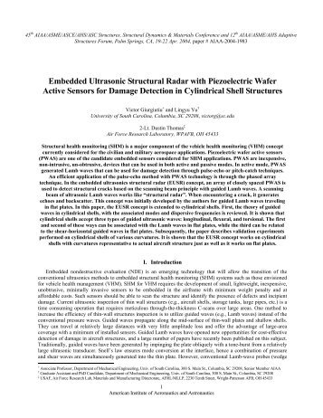 Embedded Ultrasonic Structural Radar with Piezoelectric Wafer ...