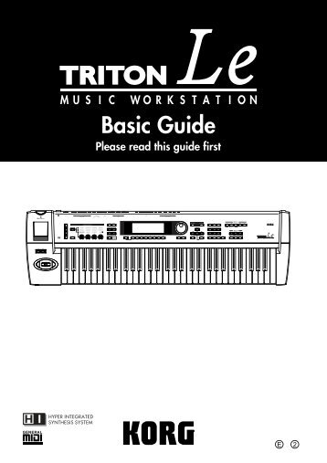 TRITON Le Basic guide - Korg