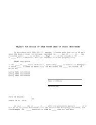 REQUEST FOR NOTICE OF SALE UNDER DEED ... - St. Louis County