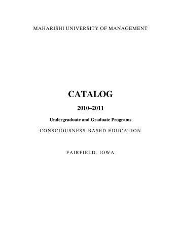 2010-2011 - Maharishi University of Management