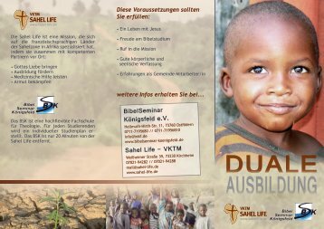Duale Ausbildung / Sahel-Life+BSK - Bibelseminar KÃ¶nigsfeld
