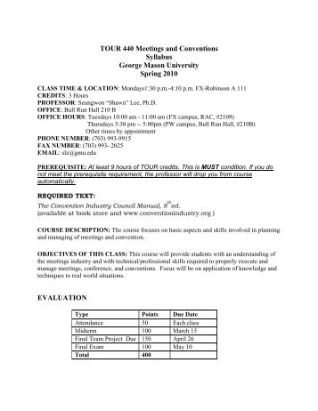 Syllabus - George Mason University