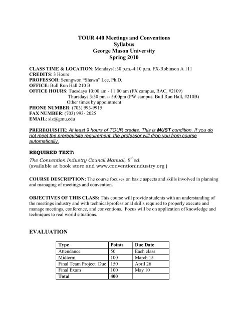 Syllabus - George Mason University