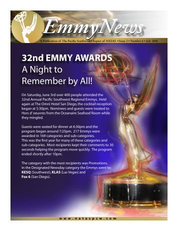 32nd EMMY AWARDS A Night to Remember by All! - National ...