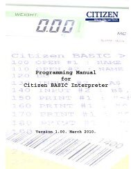 Programming Manual for Citizen BASIC Interpreter - MaRCo